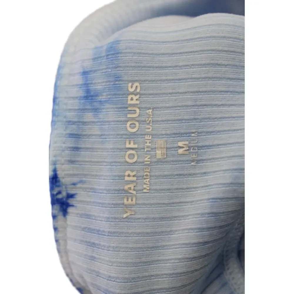 Year Of Ours Womens Tie Dyed Ribbed Knit Club Skort Skirt Blue Size Medium